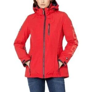 Tommy Hilfiger Red Hooded Outdoor Jacket Women's XS Full Zip